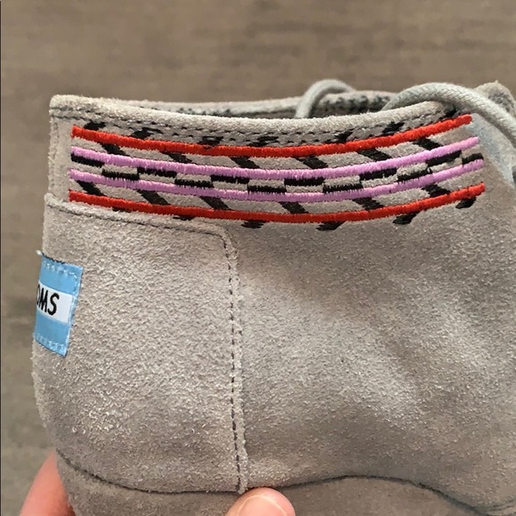 Gray Toms wedge boots size 7 - Picture 8 of 8